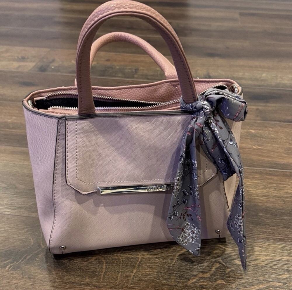 Steve Madden Pink Purse With Scarf